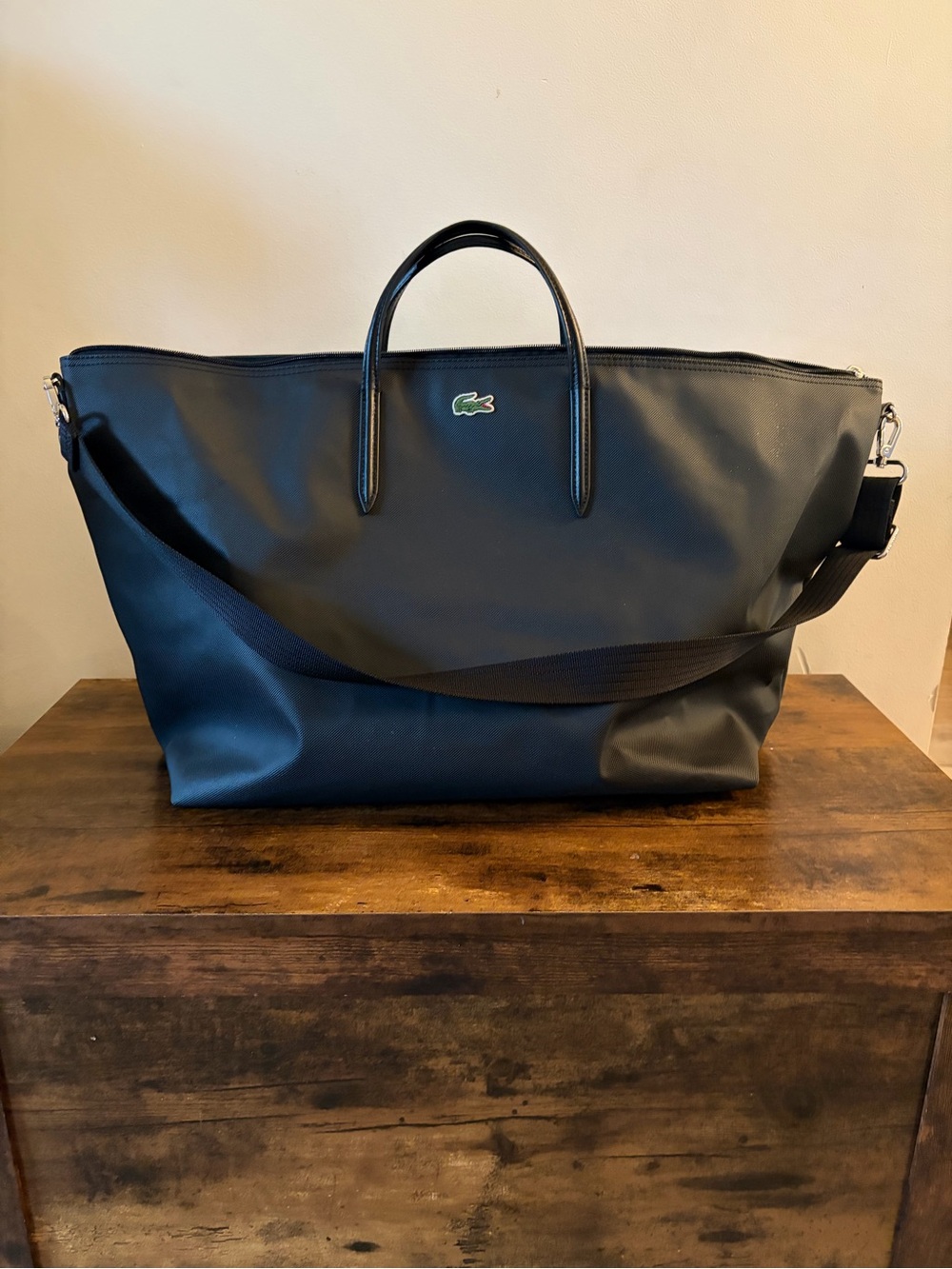 Lacoste Black Weekend Travel Tote Men XL Size